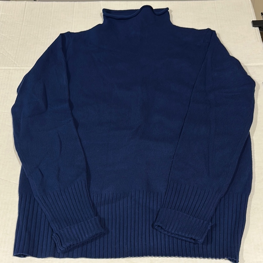 Women’s Blue Turtleneck Sweater